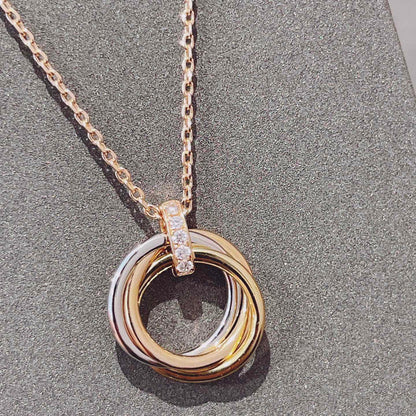 [Windsor Jewelry]TRINITY NECKLACE GOLD  DIAMONDS