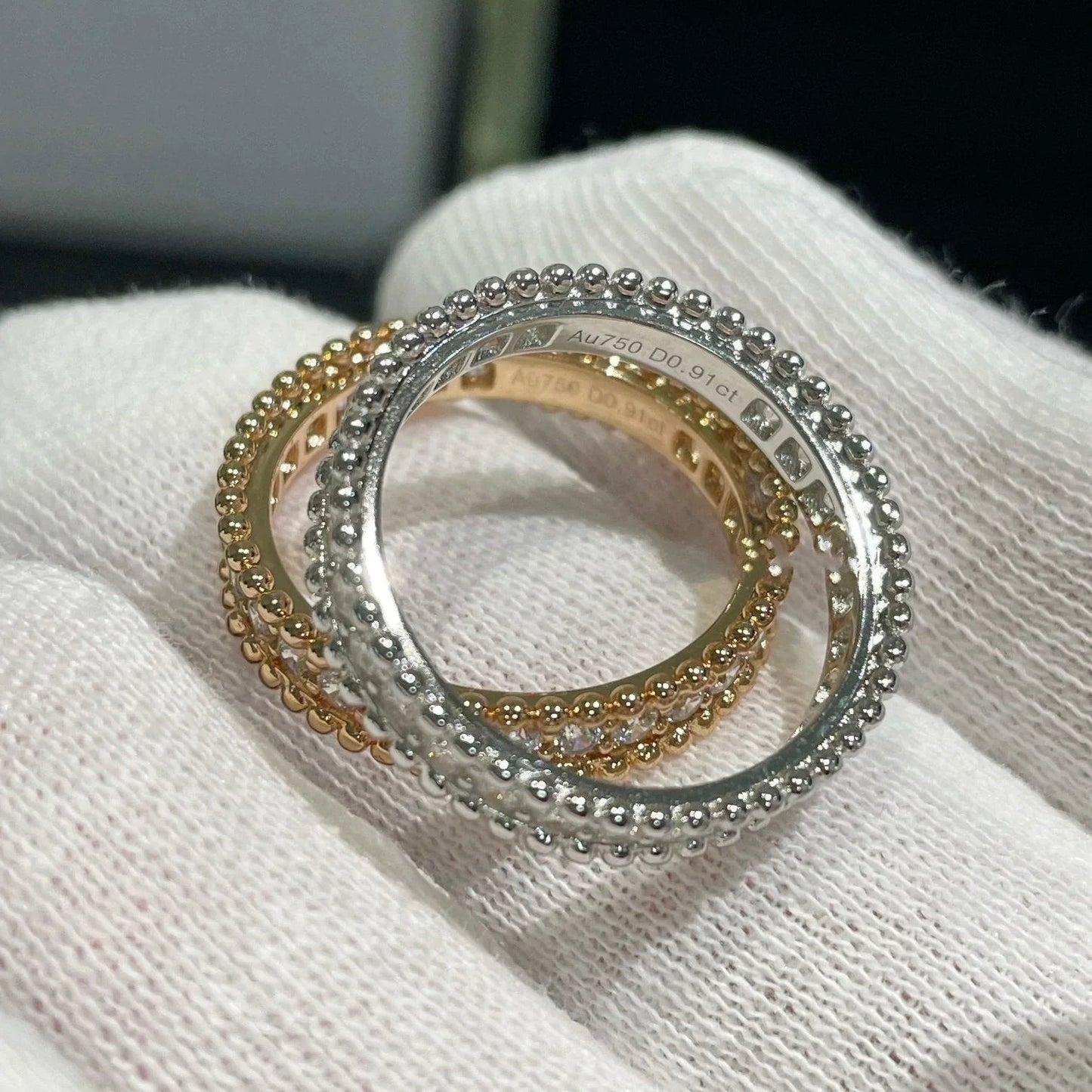 [Windsor Jewelry]PERLEE DIAMOND SILVER RING
