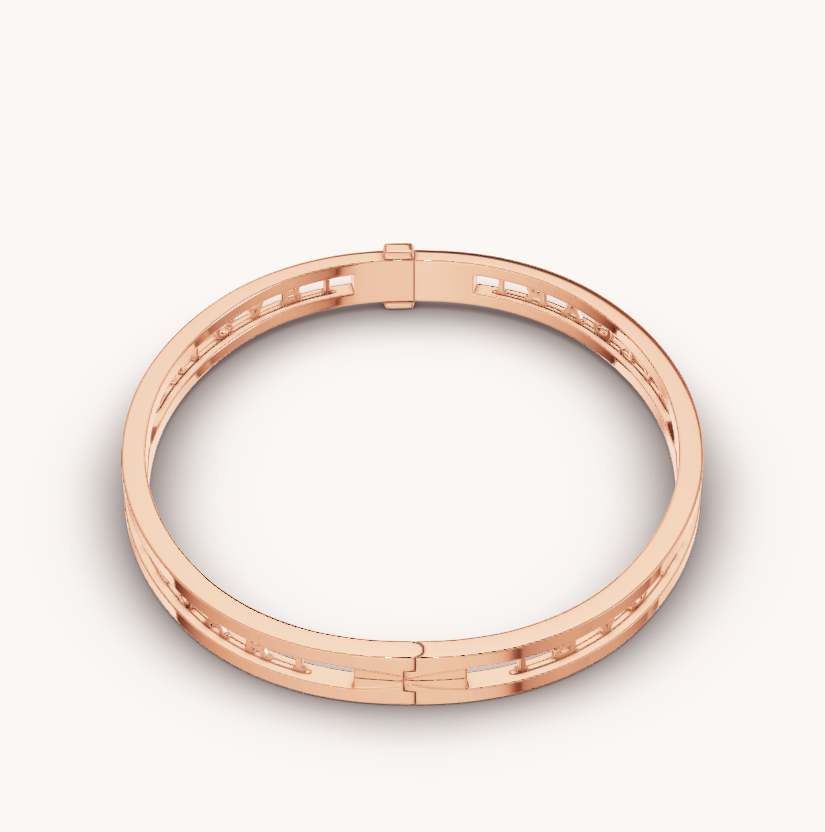 [Windsor Jewelry]ZERO 1 SPIRAL LOGO PINK GOLD BRACELET