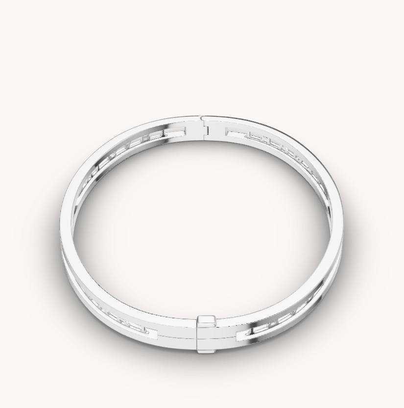 [Windsor Jewelry]ZERO 1 SPIRAL LOGO SILVER BRACELET