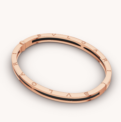 [Windsor Jewelry]ZERO 1 PINK GOLD WITH BLACK CERAMIC BRACELET
