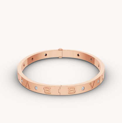 [Windsor Jewelry]ZERO 1 PINK GOLD 12 DIAMONDS BRACELET