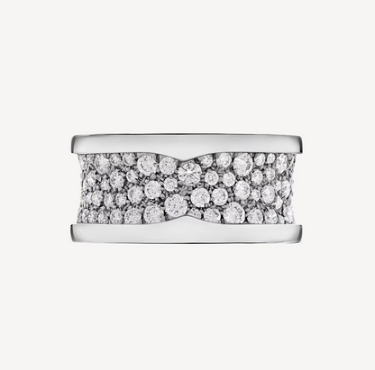 [Windsor Jewelry]ZERO 1 WITH PAVED DIAMONDS ON THE SPIRAL RING