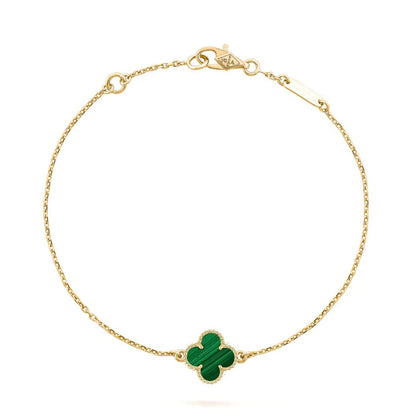 [Windsor Jewelry]CLOVER BRACELET MALACHITE 1 MOTIF