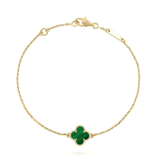 [Windsor Jewelry]CLOVER BRACELET MALACHITE 1 MOTIF