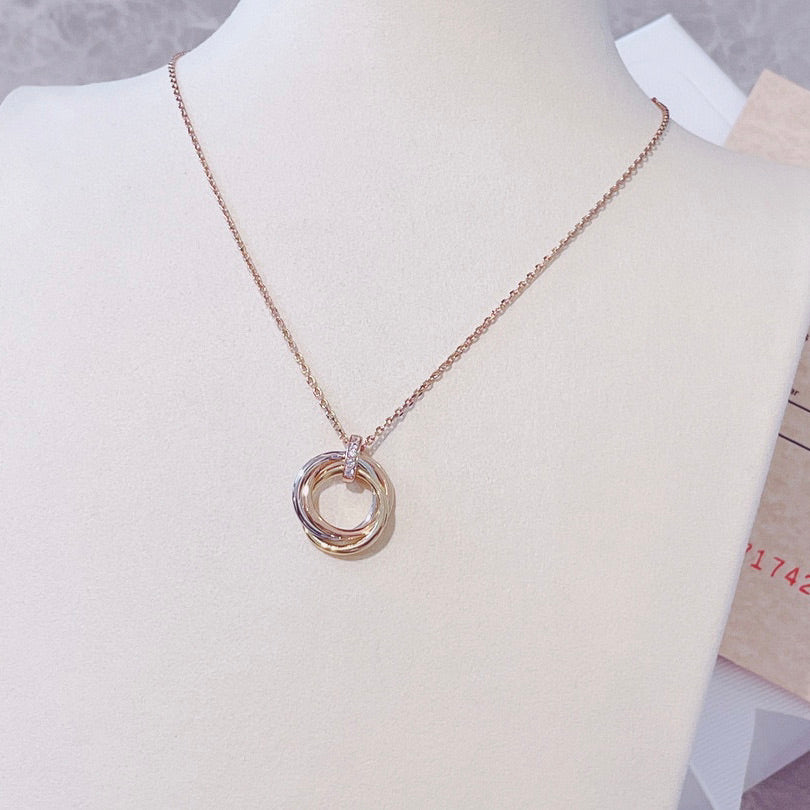 [Windsor Jewelry]TRINITY NECKLACE GOLD  DIAMONDS