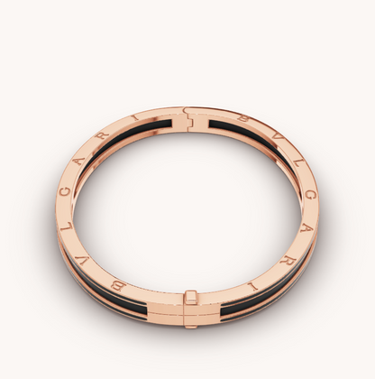 [Windsor Jewelry]ZERO 1 PINK GOLD WITH MATTE BLACK CERAMIC BRACELET