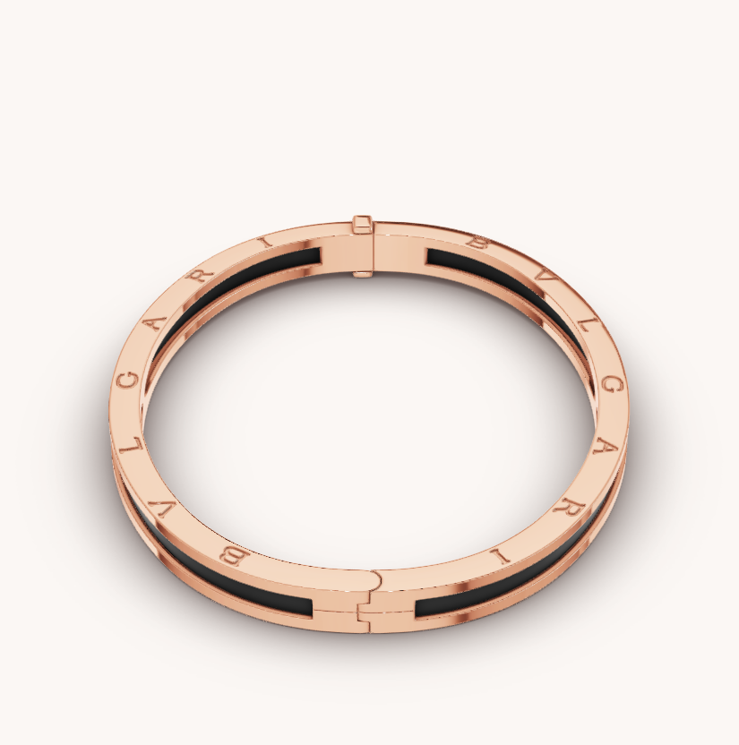 [Windsor Jewelry]ZERO 1 PINK GOLD WITH BLACK CERAMIC BRACELET