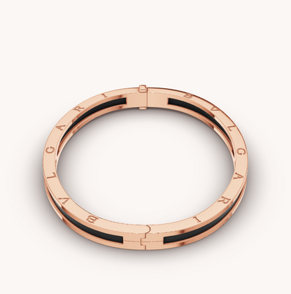 [Windsor Jewelry]ZERO 1 PINK GOLD WITH BLACK CERAMIC BRACELET