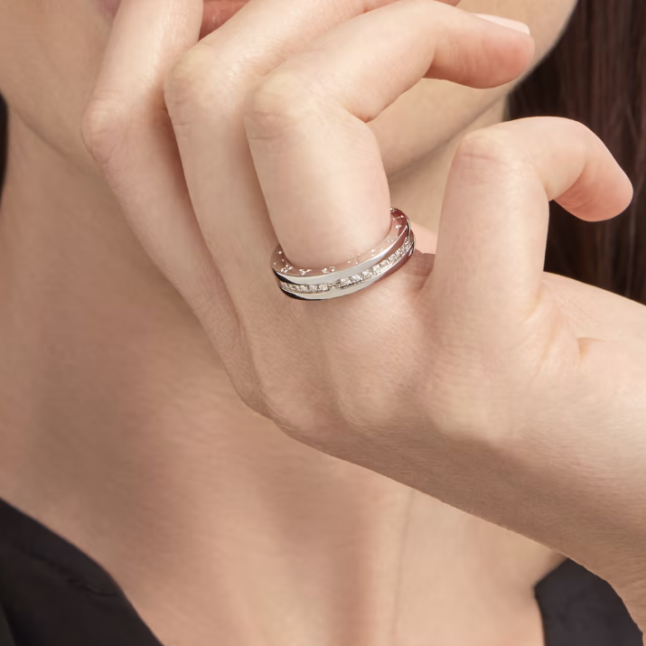 [Windsor Jewelry]ZERO 1 ONE-BAND PAVED DIAMONDS ON THE SPIRAL RING