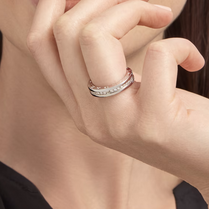 [Windsor Jewelry]ZERO 1 ONE-BAND PAVED DIAMONDS ON THE SPIRAL RING