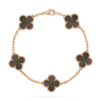 [Windsor Jewelry]CLOVER 5 MOTIF GRAY MOP  BRACELET