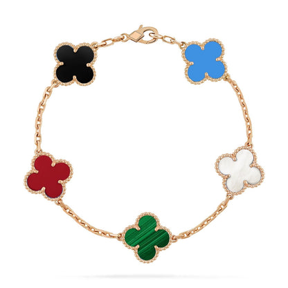 [Windsor Jewelry]CLOVER 5 MOTIFS MULTICOLOR  BRACELET
