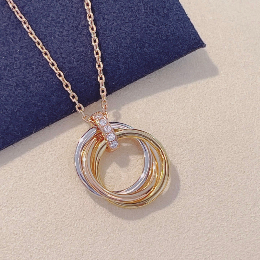 [Windsor Jewelry]TRINITY NECKLACE GOLD  DIAMONDS