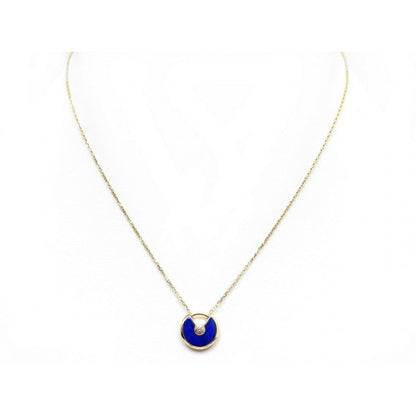 [Windsor Jewelry]AMULETTE ROSE GOLD AGATE NECKLACE
