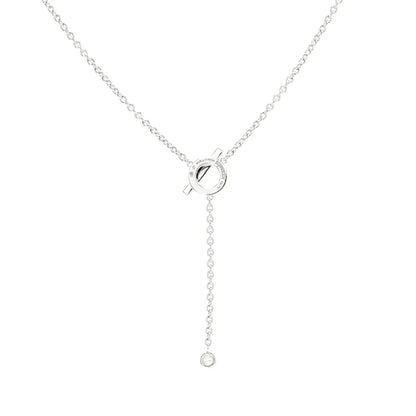[Windsor Jewelry]FINESSE SILVER DIAMOND NECKLACE