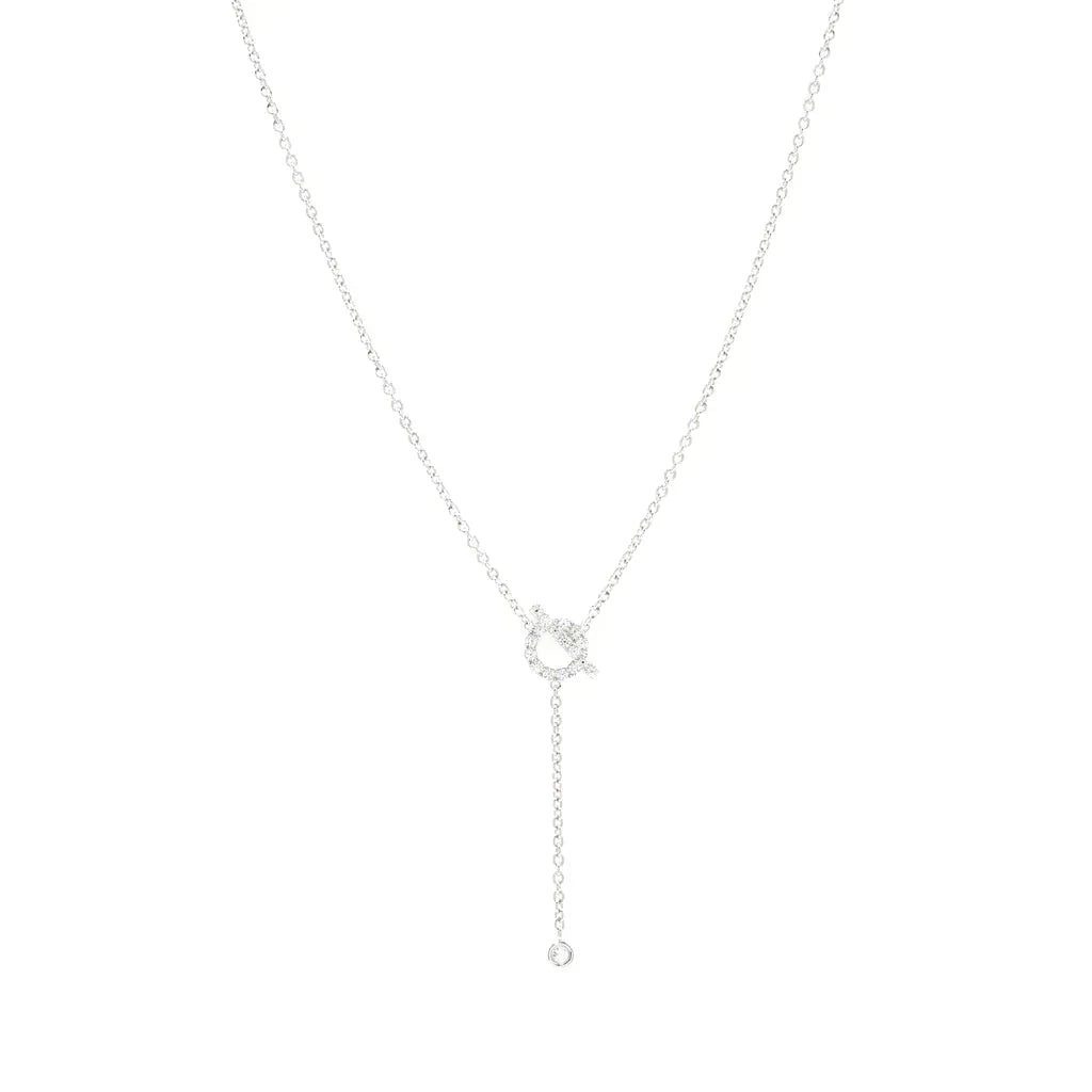 [Windsor Jewelry]FINESSE SILVER DIAMOND NECKLACE