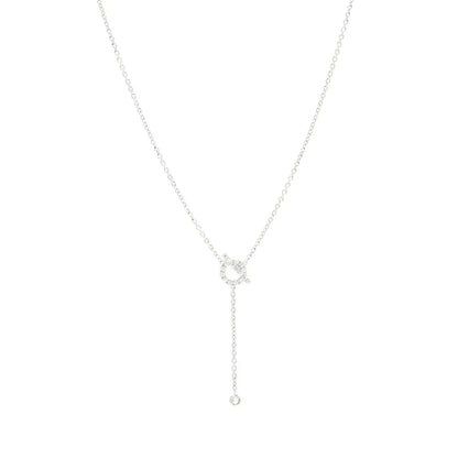 [Windsor Jewelry]FINESSE SILVER DIAMOND NECKLACE