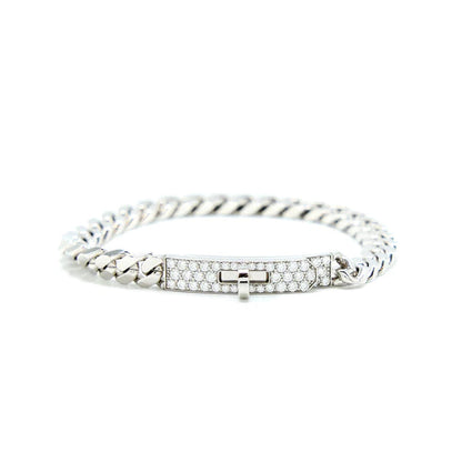 [Windsor Jewelry]KELLY CHAIN SILVER DIAMOND BRACELET