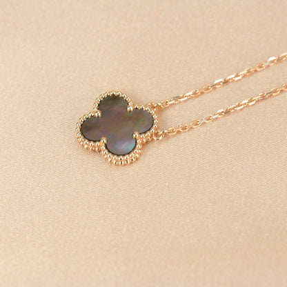 [Windsor Jewelry]CLOVER 15MM  GRAY MOTHER OF PEARL NECKLACE