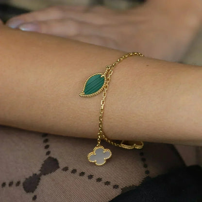 [Windsor Jewelry]LUCKY SPRING 5 MOTIF GOLD BRACELET