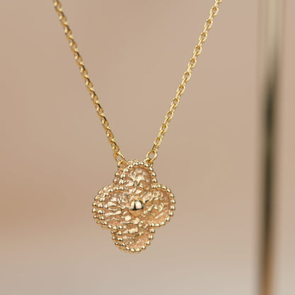 [Windsor Jewelry]CLOVER 15MM  BRONZING NECKLACE