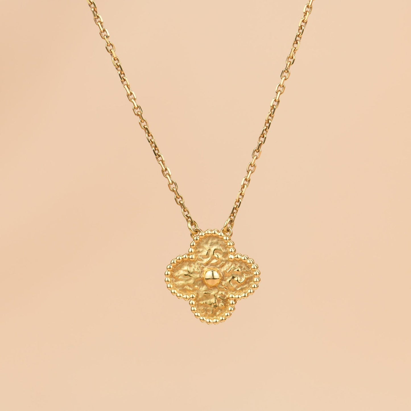 [Windsor Jewelry]CLOVER 15MM  BRONZING NECKLACE