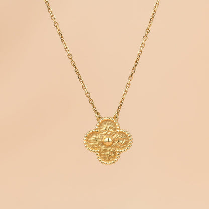 [Windsor Jewelry]CLOVER 15MM  BRONZING NECKLACE