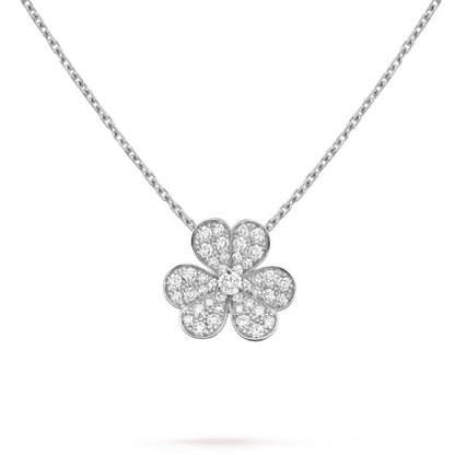 [Windsor Jewelry]CLOVER DIAMOND NECKLACE SILVER