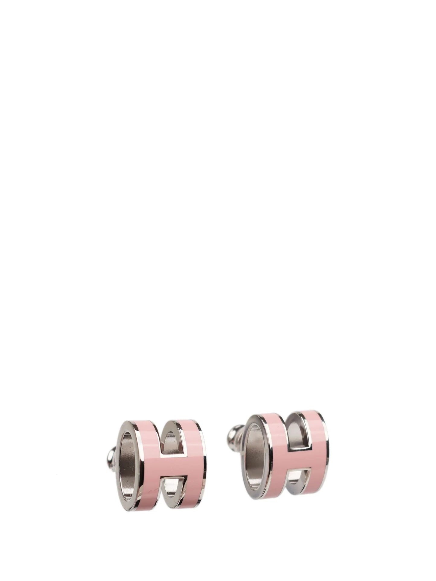 [Windsor Jewelry]MINI POP H SILVER EARRINGS PINK