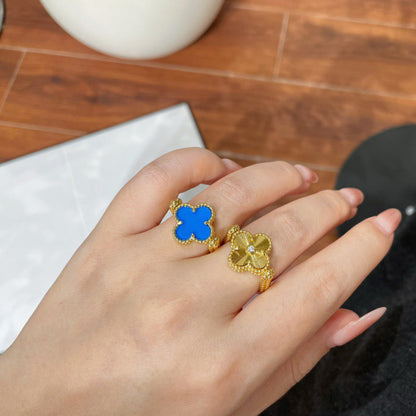 [Windsor Jewelry]CLOVER RIVERSIBLE BLUE AGATE RING