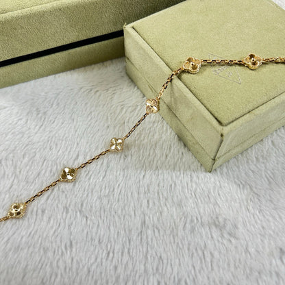 [Windsor Jewelry]CLOVER 6 MOTIF DIAMOND BRACELET