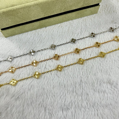 [Windsor Jewelry]CLOVER 6 MOTIF DIAMOND BRACELET