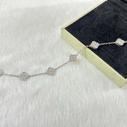 [Windsor Jewelry]CLOVER 6 MOTIF DIAMOND BRACELET