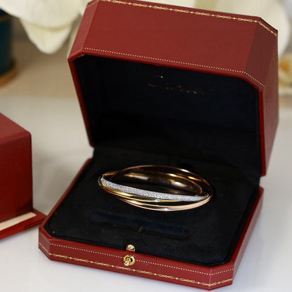 [Windsor Jewelry]TRINITY TRICOLORED GOLD THREE-RING BRACELET