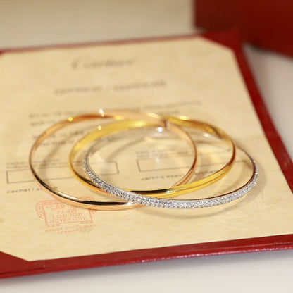 [Windsor Jewelry]TRINITY TRICOLORED GOLD THREE-RING BRACELET