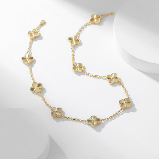 [Windsor Jewelry]CLOVERS THE 10-MOTIFS LASER NECKLACE