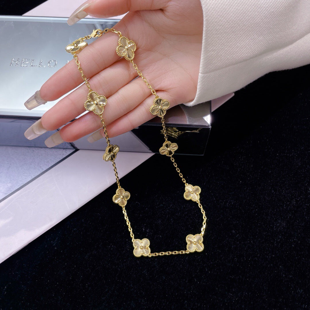 [Windsor Jewelry]CLOVERS THE 10-MOTIFS LASER NECKLACE