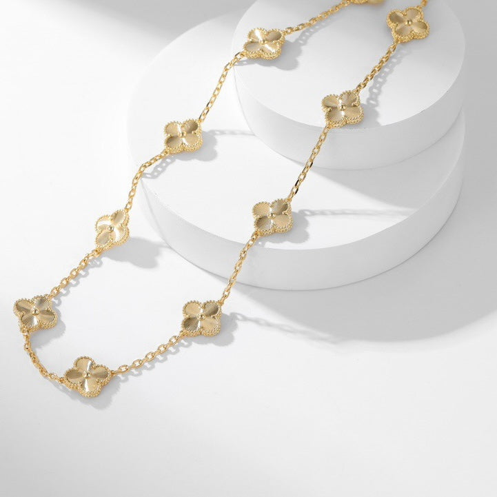 [Windsor Jewelry]CLOVERS THE 10-MOTIFS LASER NECKLACE