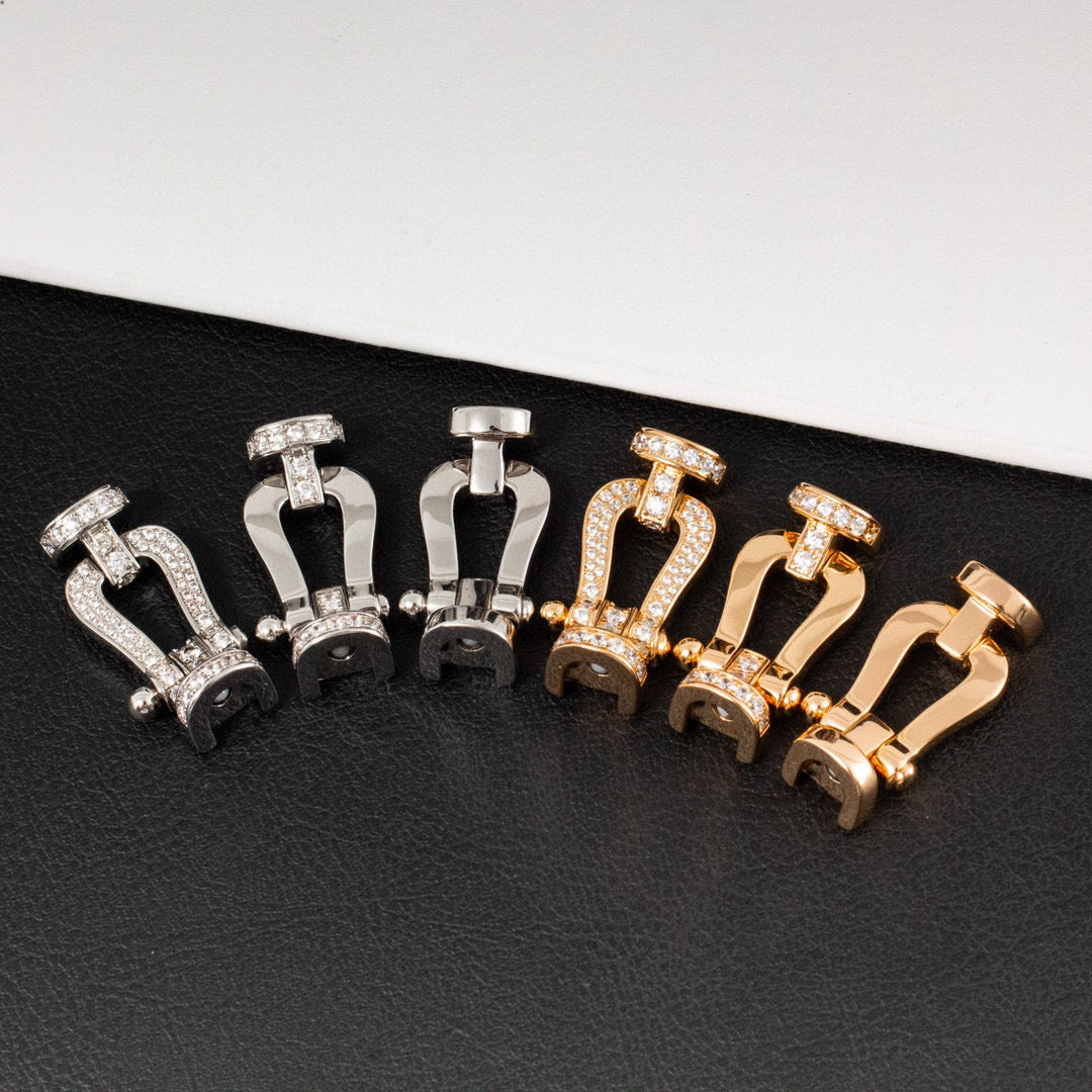 [Windsor Jewelry]FORCE LARGE HORSESHOE HALF DIAMOND BRACELET ROSE GOLD