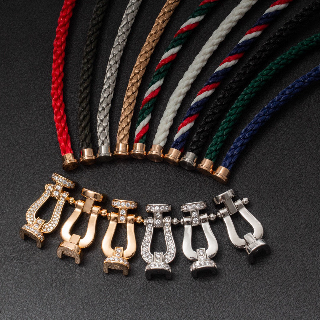 [Windsor Jewelry]FORCE LARGE HORSESHOE FULL DIAMOND BRACELET ROSE GOLD