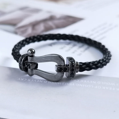 [Windsor Jewelry]FORCE LARGE SERIES HORSESHOE BLACK SAMURAI BRACELET