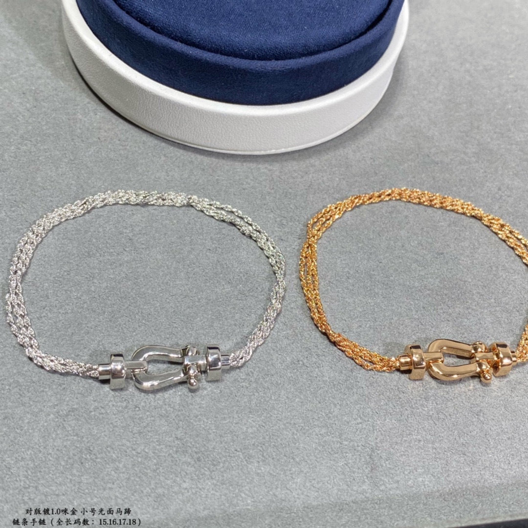 [Windsor Jewelry]FORCE SMALL HORSESHOE  DIAMOND CHAIN ROPE BRACELET
