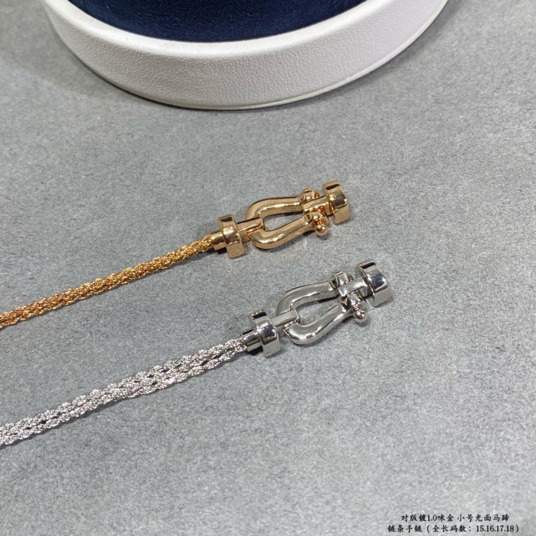 [Windsor Jewelry]FORCE SMALL HORSESHOE  DIAMOND CHAIN ROPE BRACELET