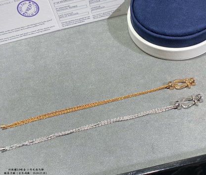 [Windsor Jewelry]FORCE SMALL HORSESHOE  DIAMOND CHAIN ROPE BRACELET