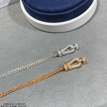 [Windsor Jewelry]FORCE SMALL HORSESHOE  DIAMOND CHAIN ROPE BRACELET