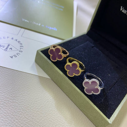 [Windsor Jewelry]CLOVER  PURPLE VIOLET RING