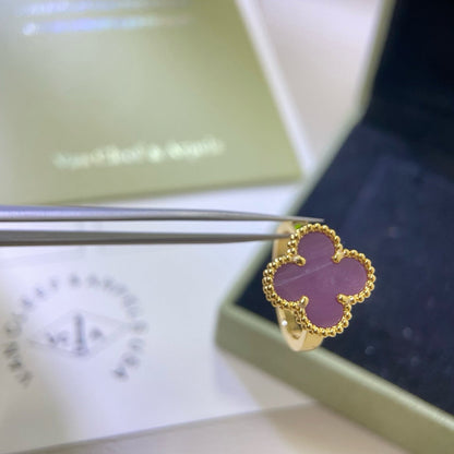 [Windsor Jewelry]CLOVER  PURPLE VIOLET RING