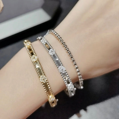 [Windsor Jewelry]CLOVER BRACELET 4MM DIAMONDS
