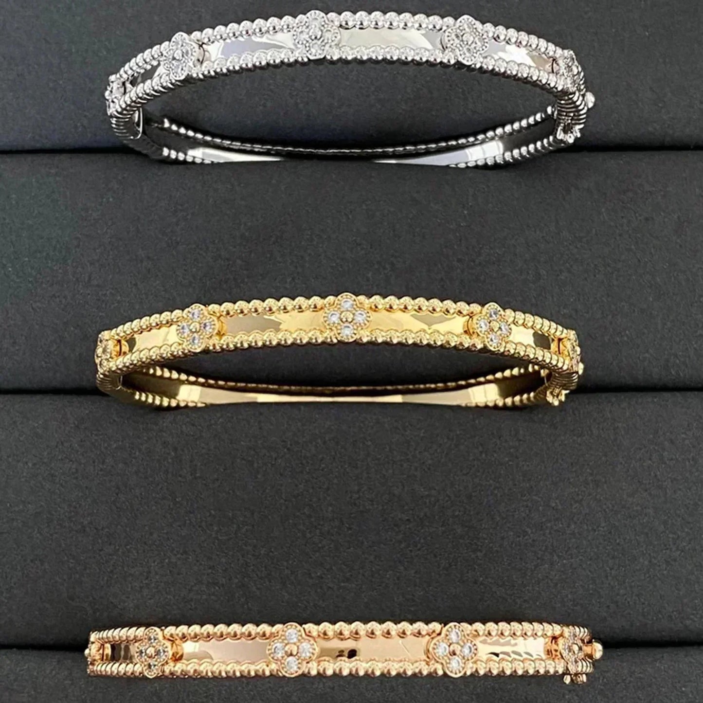[Windsor Jewelry]CLOVER BRACELET 4MM DIAMONDS